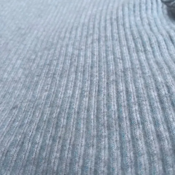 Theory Boxy Oversized Ribbed Pullover Sweater Soft Cashmere Light Blue Size P