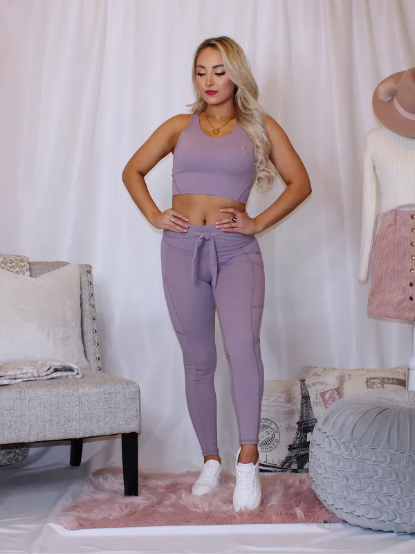 Tied up Tie Front Leggings, Nirvana