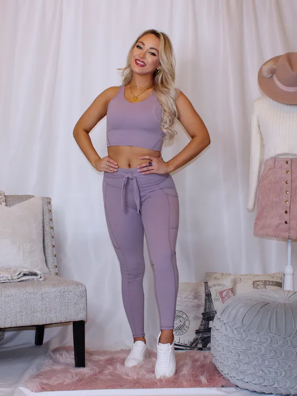 Tied up Tie Front Leggings, Nirvana