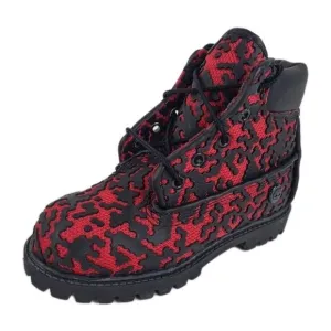 Timberland 6 In Classic Vent-Tech 2 Black Red Little Kids Outdoors Size 12