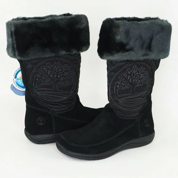 Timberland Hollyberry TL Pull-On Boots Winter Suede New