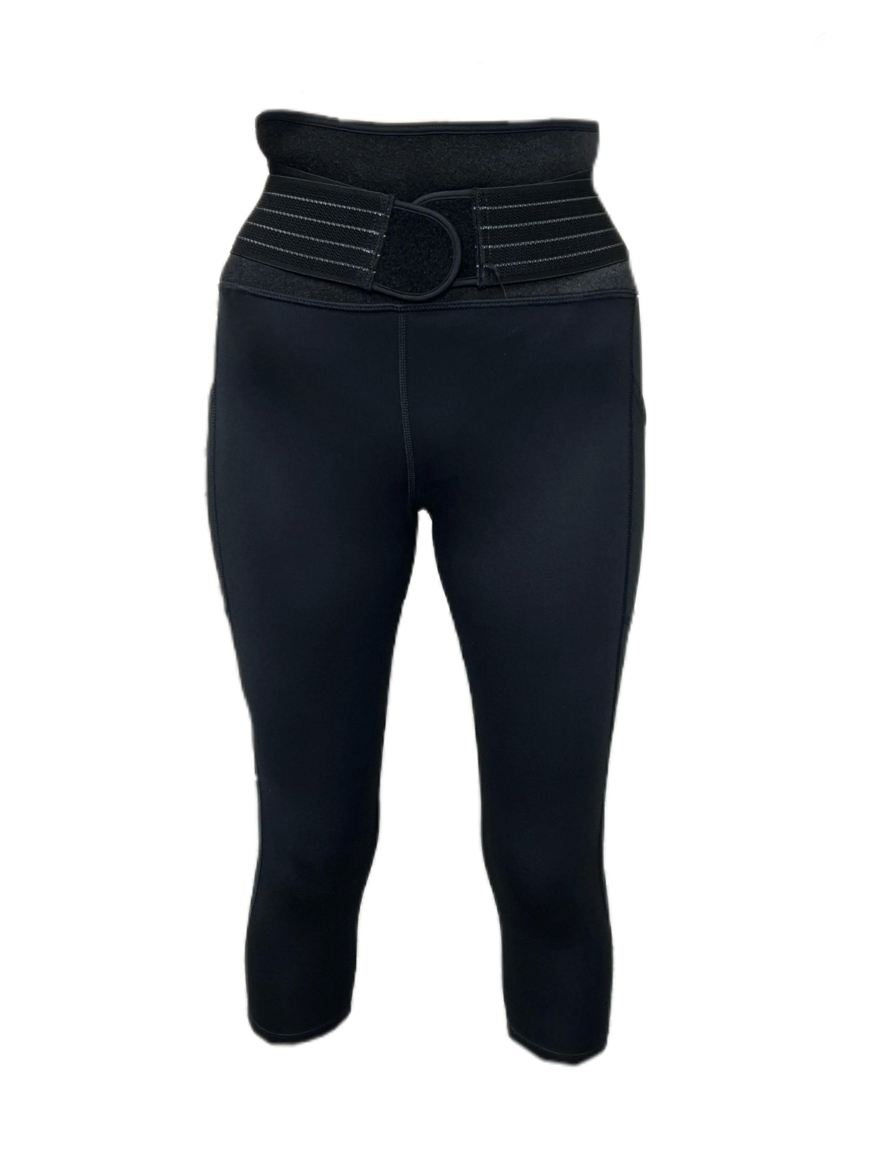 TOMMIE COPPER Women's Adjustable Strap Back Support Pro 19" Leggings, Black