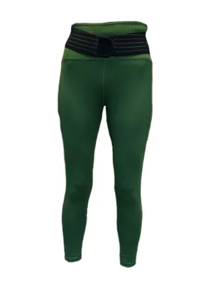 TOMMIE COPPER Women's Adjustable Strap Back Support Pro 24" Leggings, Olive