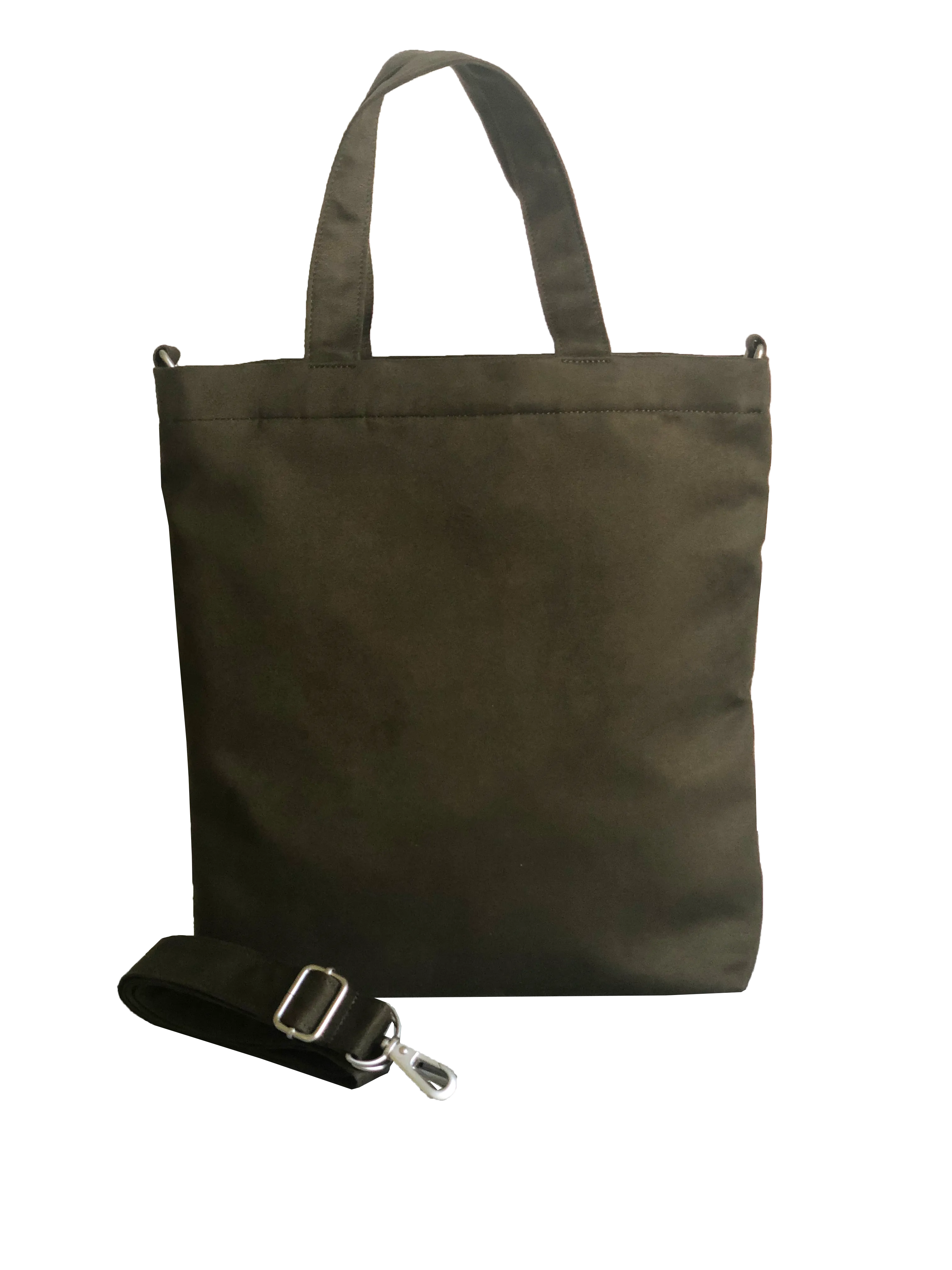 Town Crossbody Bag: Olive Vegan Suede