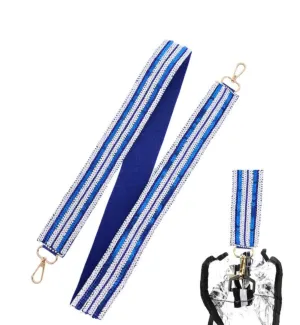Two Tone Striped Sequin Purse Strap