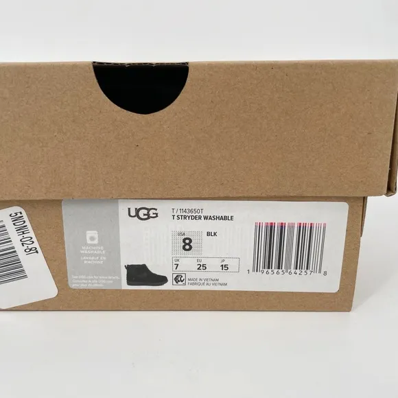 Ugg Stryder Toddler Washable Shoes Boot Booties Velcro Boys and Girls Unisex