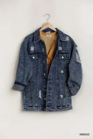 Umgee Brand - Frayed Denim Jacket