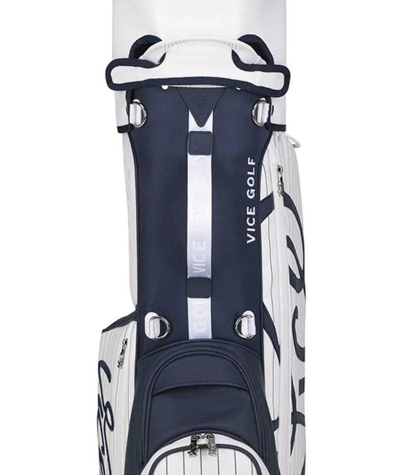 Vice Golf Atelier Pinstripe Stand Bag - White