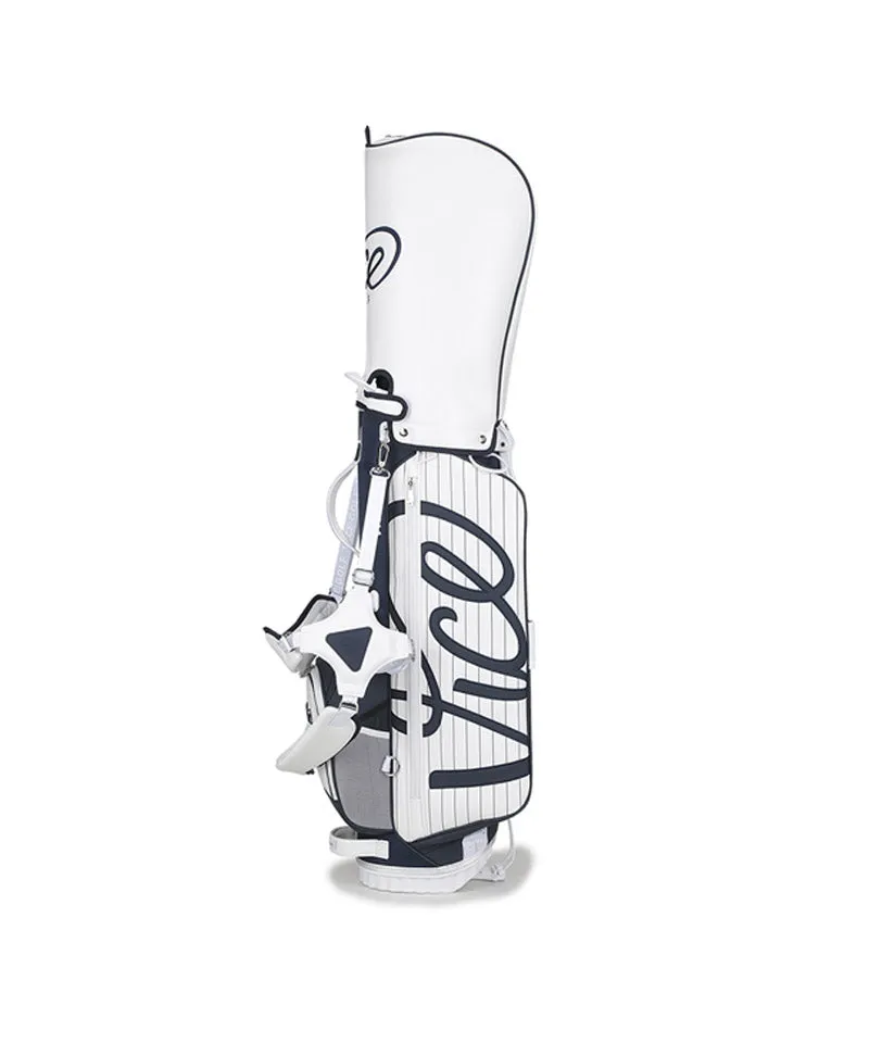 Vice Golf Atelier Pinstripe Stand Bag - White