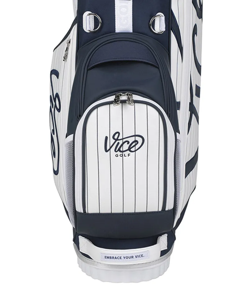 Vice Golf Atelier Pinstripe Stand Bag - White