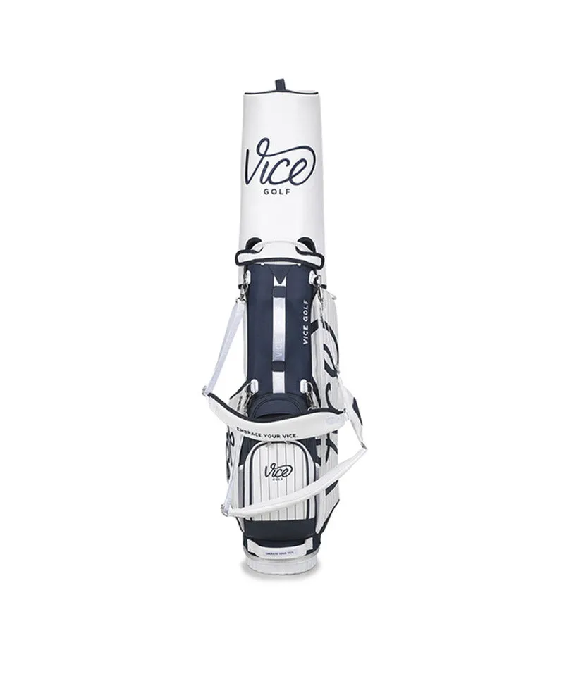 Vice Golf Atelier Pinstripe Stand Bag - White