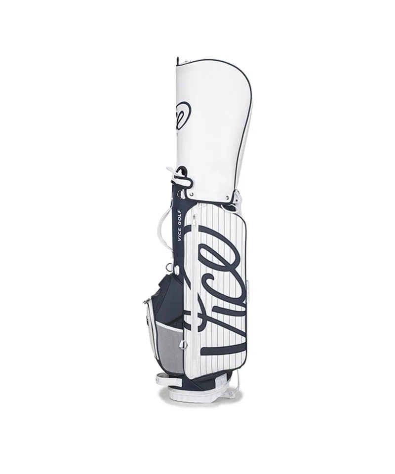 Vice Golf Atelier Pinstripe Stand Bag - White