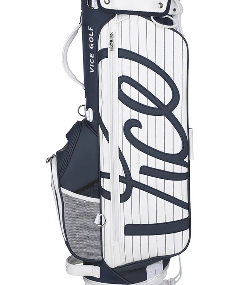 Vice Golf Atelier Pinstripe Stand Bag - White