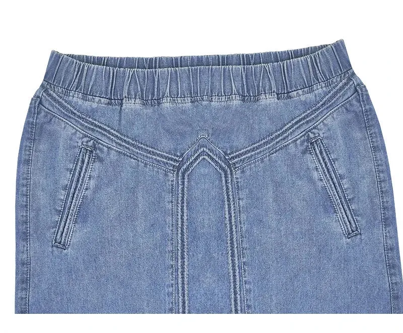 Vita Denim Maxi Skirt
