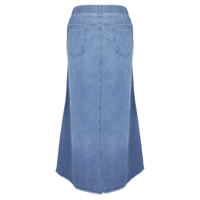 Vita Denim Maxi Skirt