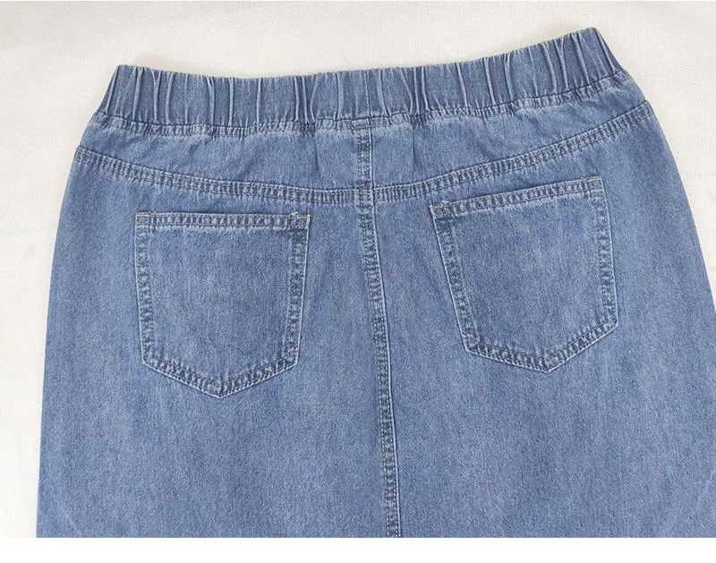 Vita Denim Maxi Skirt