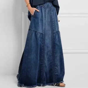 Vita Denim Maxi Skirt
