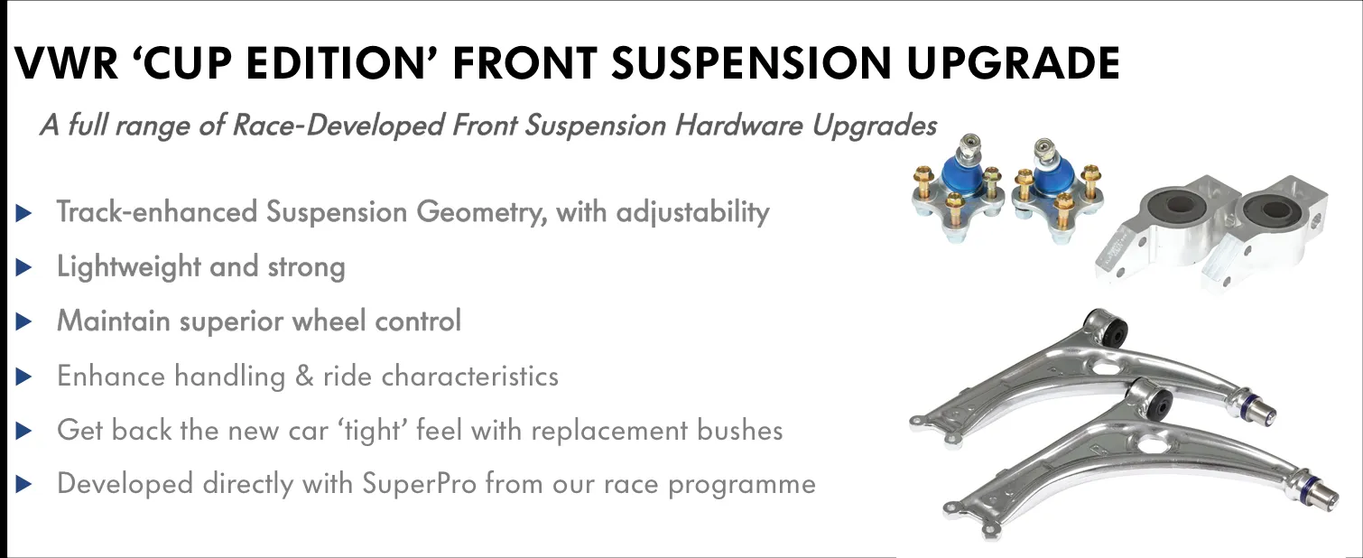 VWRacingLine Cup Edition Front Suspension Upgrade Kit All Mk5/6 Golf inc. GTi and R