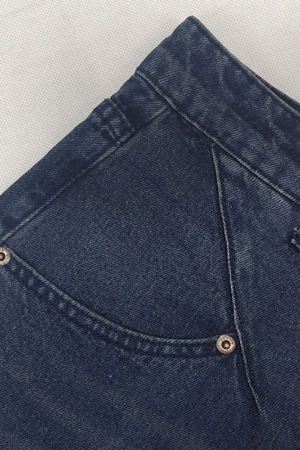 Washed Basic Denim Jeans