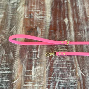 Waterproof Leash (Lightweight) : Coral   Brass