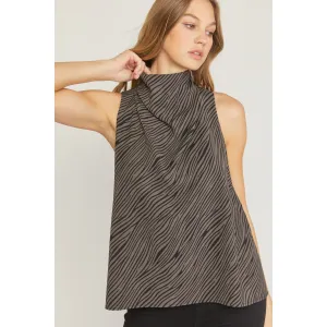 Wild Animal Top in Dark Grey