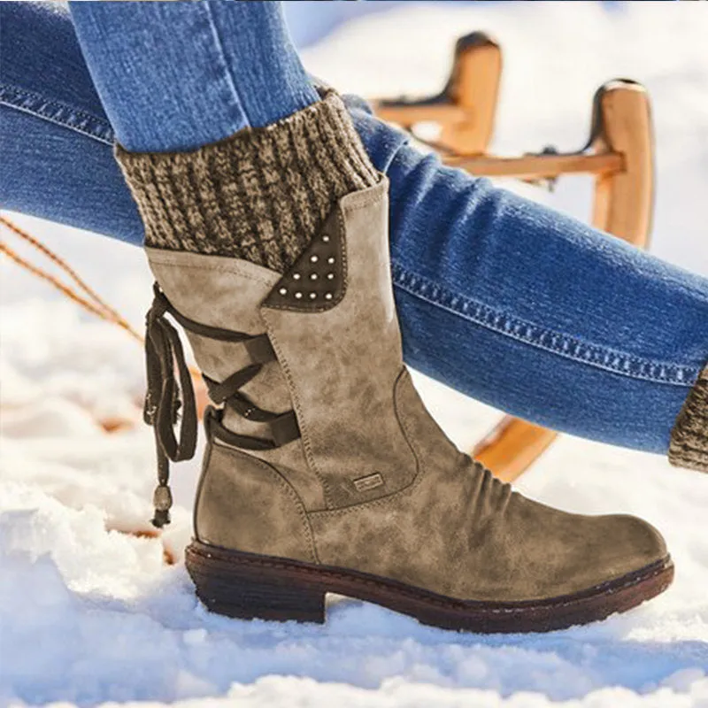 Winter lace-up boots for women