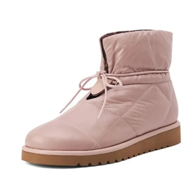 Women Snow Ankle Boots Lace Up Warm