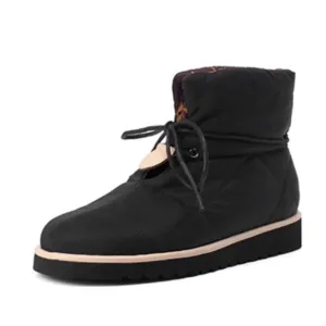 Women Snow Ankle Boots Lace Up Warm