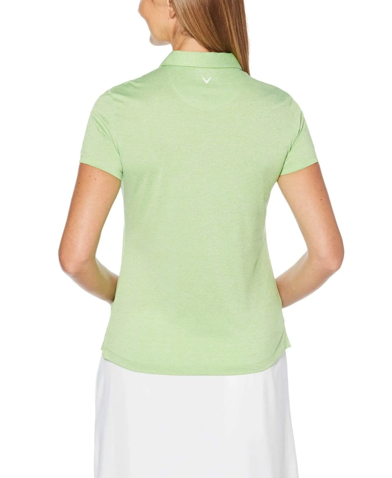 Womens 1/4 Zip Heather Polo