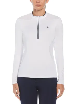Women's 1/4 Zip Layering Long Sleeve Golf Shirt