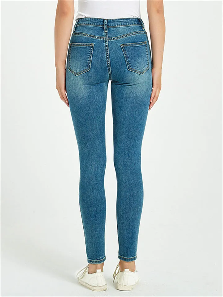 Women's Classic Style Casual Slim Fit Denim Jeans