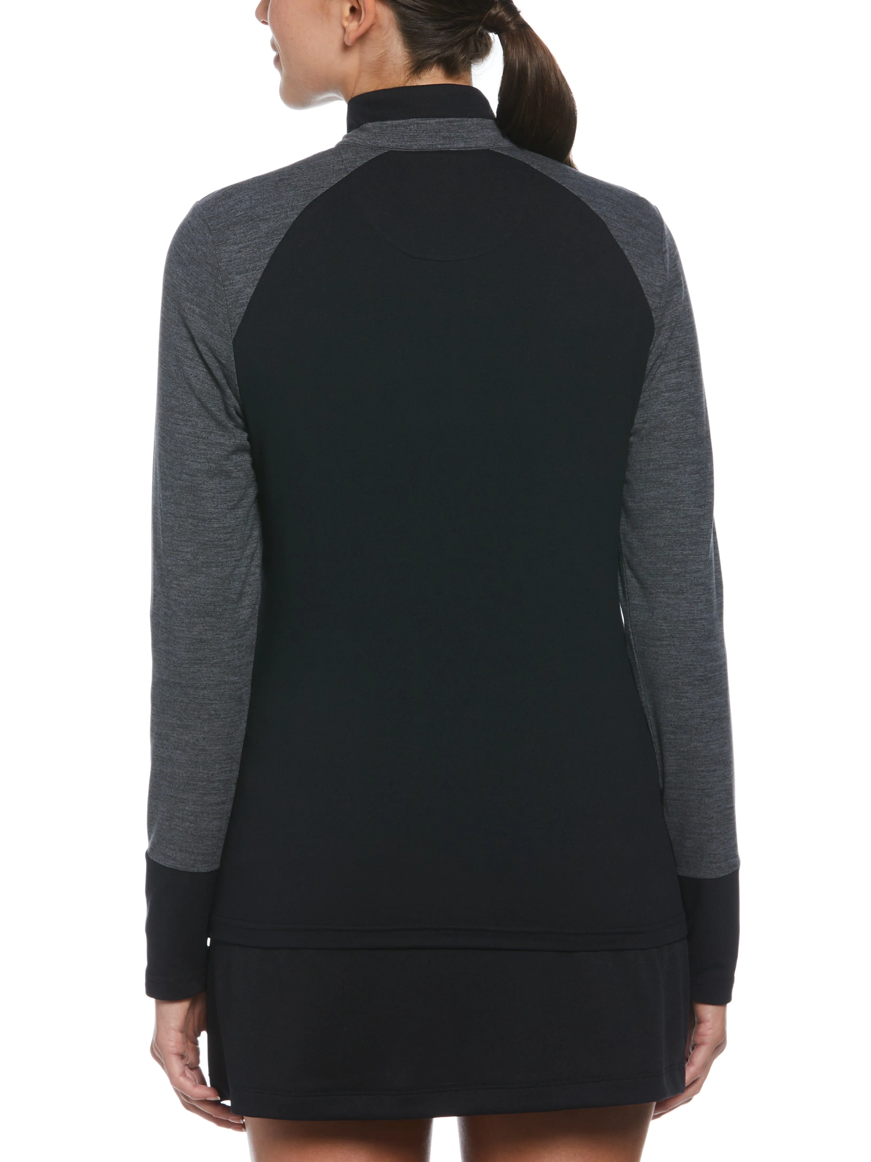 Women's Lightweight Lux Touch Full Zip with Heather Piecings