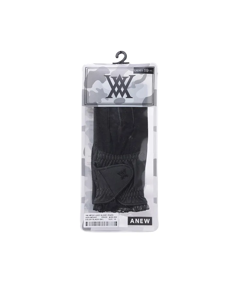 Women's Mesh Lace Glove (PAIR) - Black