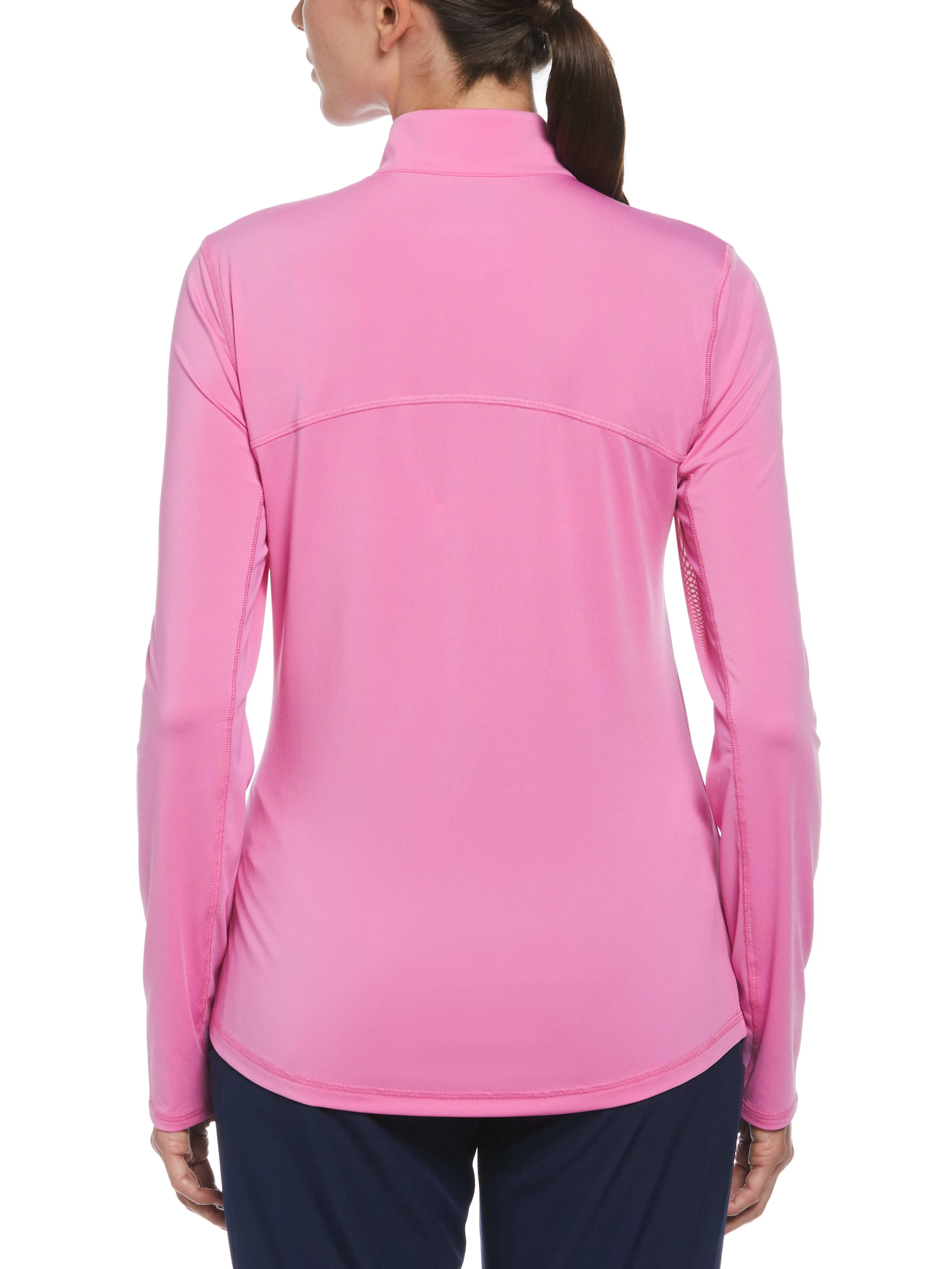 Women's Sun Protection Golf Shirt with Mesh Panels