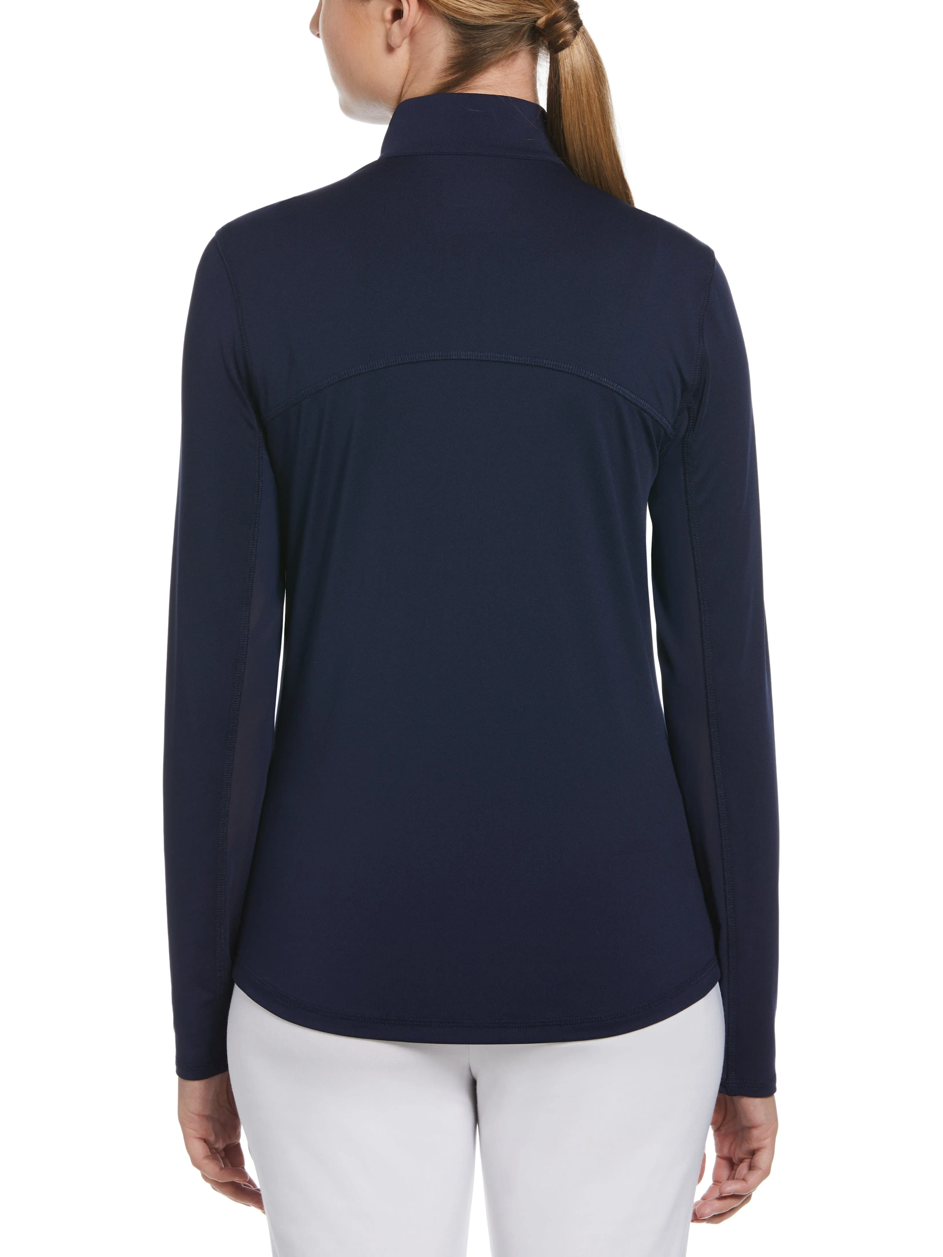Women's Sun Protection Golf Shirt with Mesh Panels