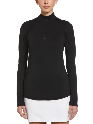 Women's Sun Protection Quarter Zip Golf Shirt