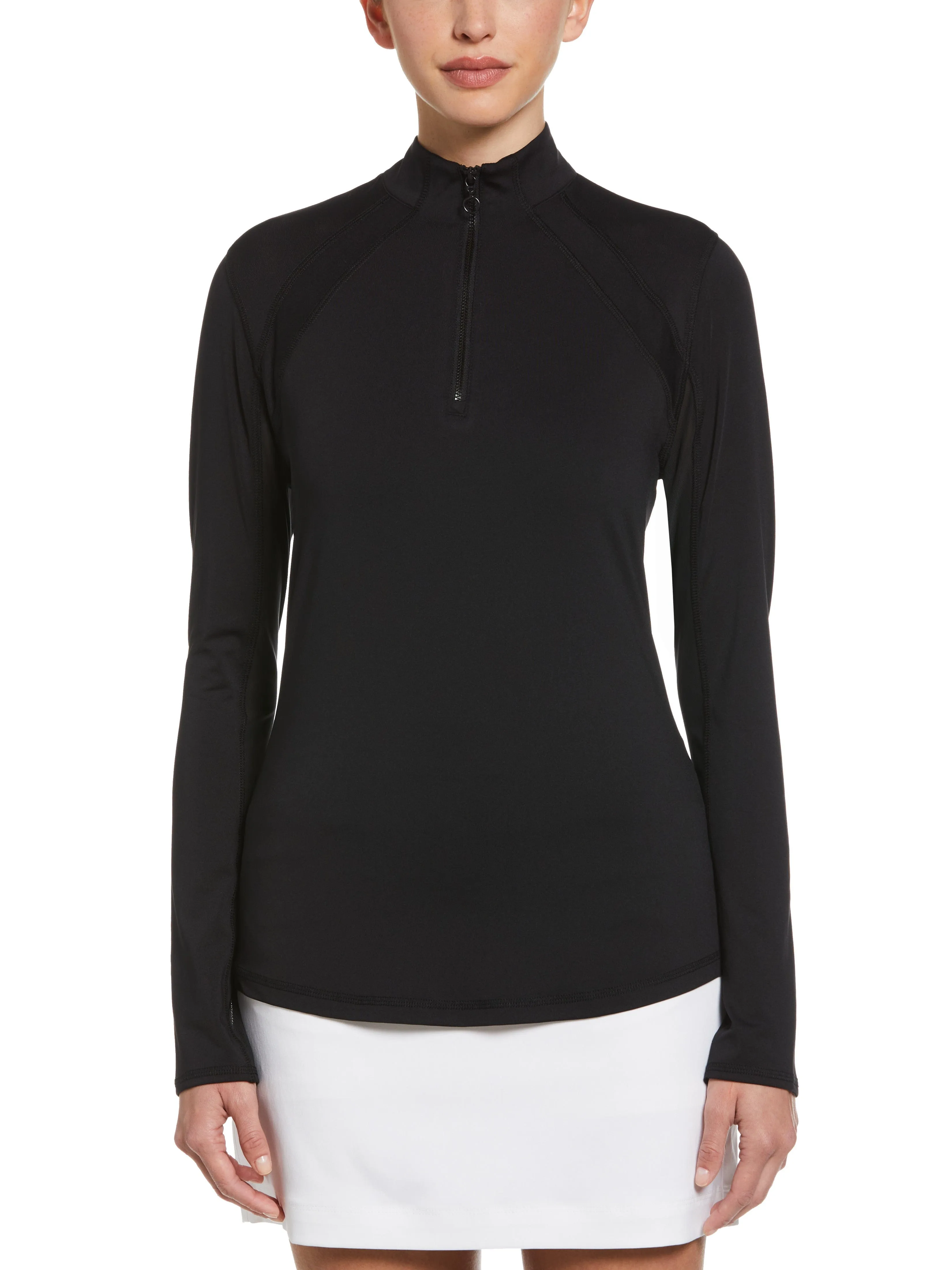 Women's Sun Protection Quarter Zip Golf Shirt