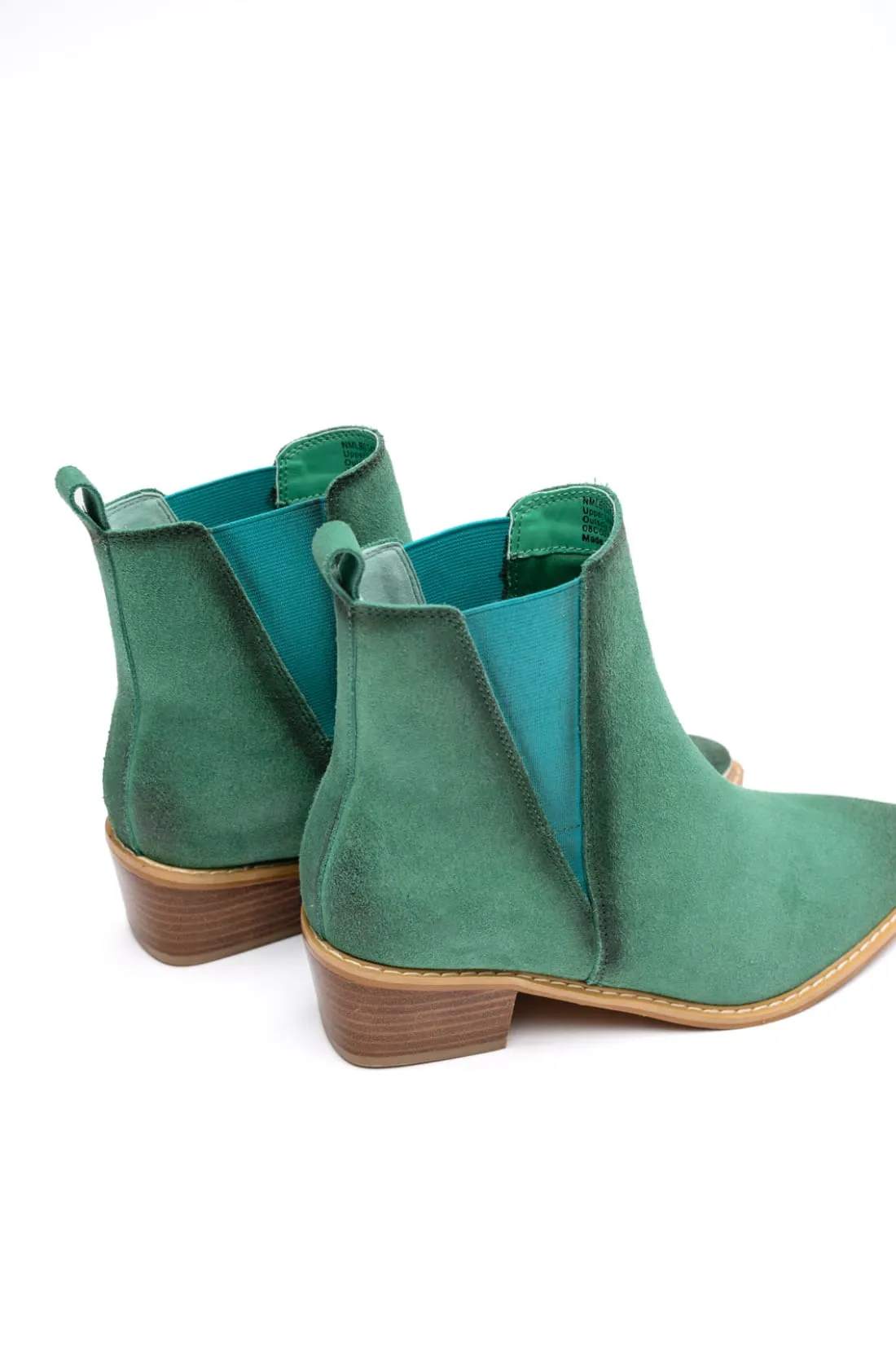 Wylie Suede Ankle Boot in Teal