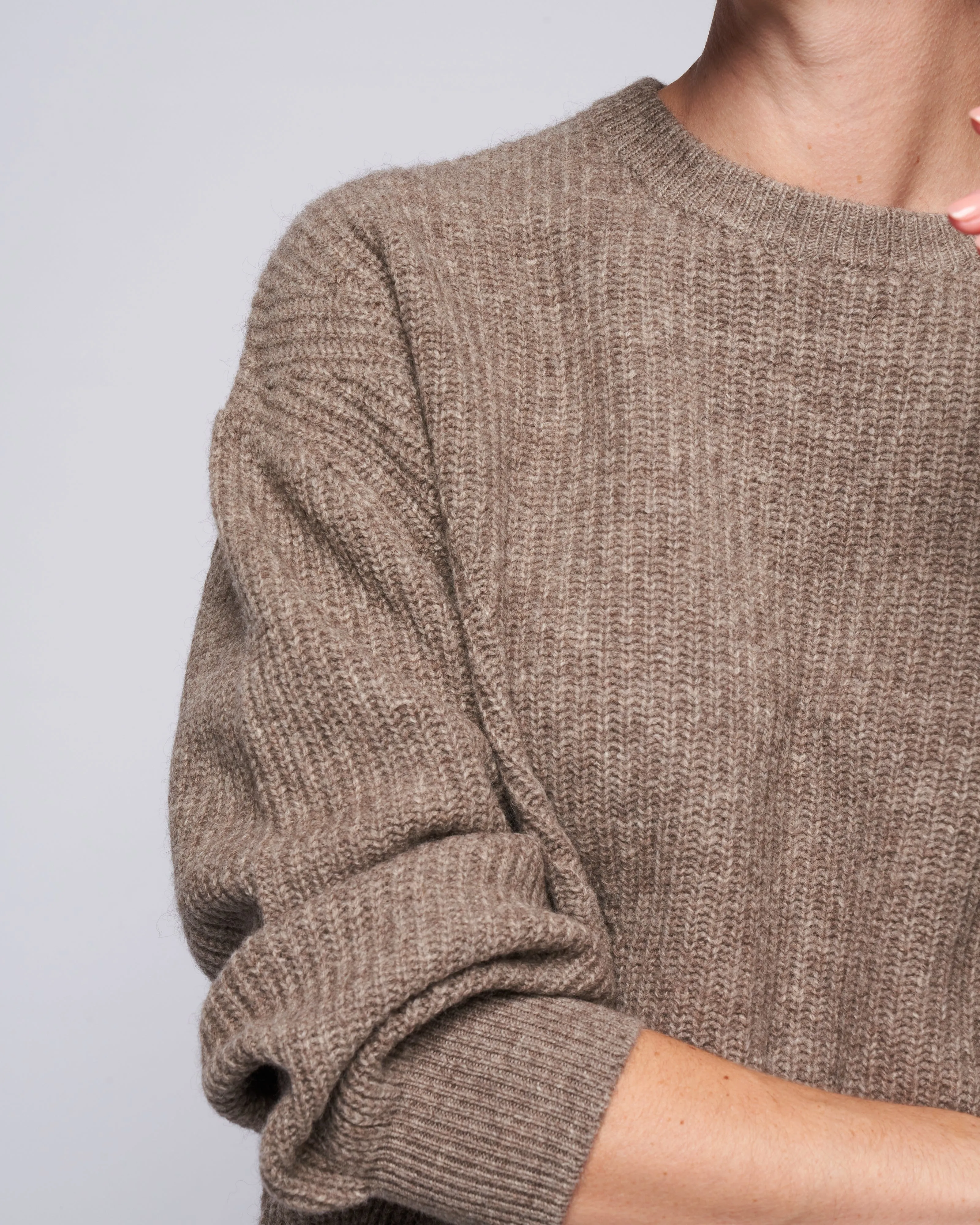 yak poet sleeve sweater - taupe